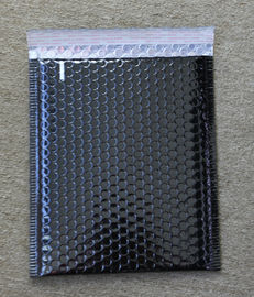nakliye için siyah parlak metalik balonlu zarf 180 * 250 + 40 parlak su geçirmez metalik kabarcık zarf