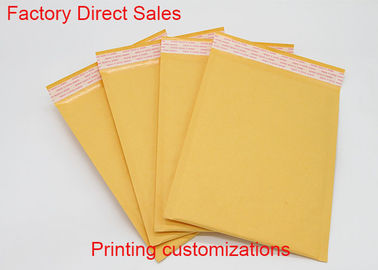 Baskı Kraft Kağıt Kabarcık Zarf, Yastıklı Posta Posta Çantaları 6 * 8 İnç