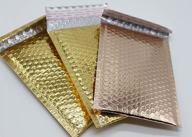 Rose Gold Metalik Bubble Wrap Posta Zarfları Nakliye için 6x10 Hafif