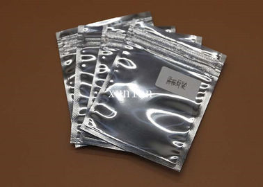 Parlak Gümüş Anti Statik Poli Çantalar, Fermuarlı Statik Dağıtıcı Çanta